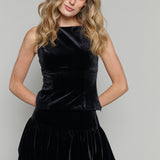 Bella Velvet Bow Back Top