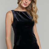 Bella Velvet Bow Back Top