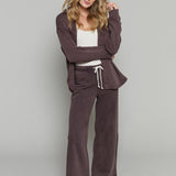 Bennett Cotton French Terry Sweatpants - Chocolate Cherry