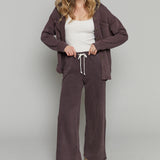 Bennett Cotton French Terry Sweatpants - Chocolate Cherry