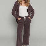 Bennett Cotton French Terry Sweatpants - Chocolate Cherry