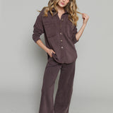 Bennett Cotton French Terry Sweatpants - Chocolate Cherry