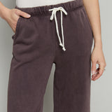 Bennett Cotton French Terry Sweatpants - Chocolate Cherry