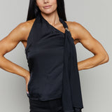 Onyx Asymmetrical Halter Top