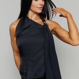 Onyx Asymmetrical Halter Top