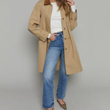 Lady Contrast Trench Coat