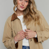 Lady Contrast Trench Coat