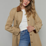 Lady Contrast Trench Coat