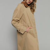 Lady Contrast Trench Coat
