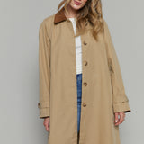 Lady Contrast Trench Coat