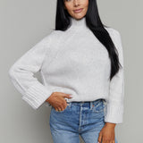 Vienna Funnel Neck Sweater - Turtle Dove