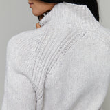 Vienna Funnel Neck Sweater - Turtle Dove