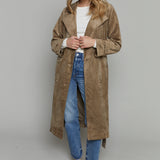Jojo Suede Trench Coat