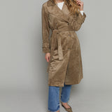 Jojo Suede Trench Coat