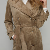 Jojo Suede Trench Coat