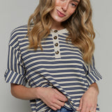 Macy Oversized Striped Top