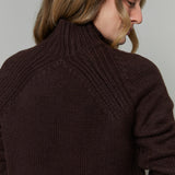 Vienna Funnel Neck Sweater - Chocolate Cherry