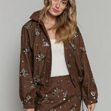 Kellie Floral Embellished Woven Jacket