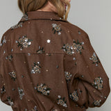 Kellie Floral Embellished Woven Jacket