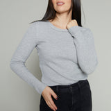 Willow Thermal Long Sleeve Top - Heather Grey
