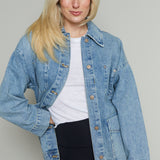 Remy Patch Pocket Oversized Denim Jacket