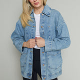 Remy Patch Pocket Oversized Denim Jacket