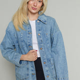 Remy Patch Pocket Oversized Denim Jacket
