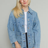 Remy Patch Pocket Oversized Denim Jacket