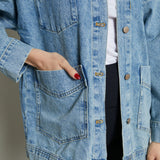 Remy Patch Pocket Oversized Denim Jacket