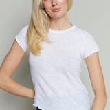 Luna Cropped Baby Tee - White