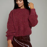 Mae Terry Knit Sweater - Bordeaux