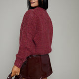 Mae Terry Knit Sweater - Bordeaux