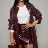 Calina Vinyl Trench Coat