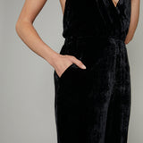 Lorena Halter Velvet Jumpsuit