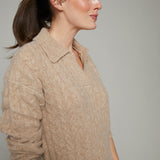 Celine Cable Knit Sweater Maxi Dress