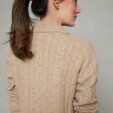 Celine Cable Knit Sweater Maxi Dress