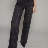 Tianna Embellished High Rise Baggy Jeans - Glamour