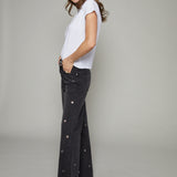 Tianna Embellished High Rise Baggy Jeans - Glamour