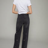 Tianna Embellished High Rise Baggy Jeans - Glamour