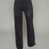 Tianna Embellished High Rise Baggy Jeans - Glamour