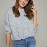 Mae Terry Knit Sweater - Grey