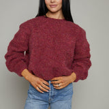 Mae Terry Knit Sweater - Bordeaux