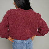 Mae Terry Knit Sweater - Bordeaux