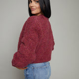Mae Terry Knit Sweater - Bordeaux