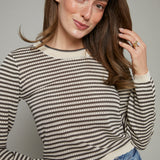 Rosie Striped Scalloped Sweater Top
