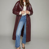 Calina Vinyl Trench Coat