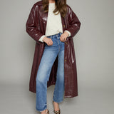Calina Vinyl Trench Coat