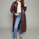 Calina Vinyl Trench Coat