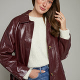 Calina Vinyl Trench Coat