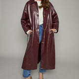Calina Vinyl Trench Coat